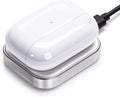 For Airpod Charger, Designed Wireless Charger for Airpods 4(Anc)/3Rd/2Nd Gen, for New Airpod Pro 3 (2025)/ 2Nd Gen, Wireless Earbuds, Slim & Compact for Travel Home Office, (Silver+White)