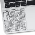 Mac OS Shortcuts Sticker | Keyboard Stickers for Macos | Laminated Vinyl Macbook Cheatsheet for Laptop | Macbook Shortcuts 2025 (Clear/Black)