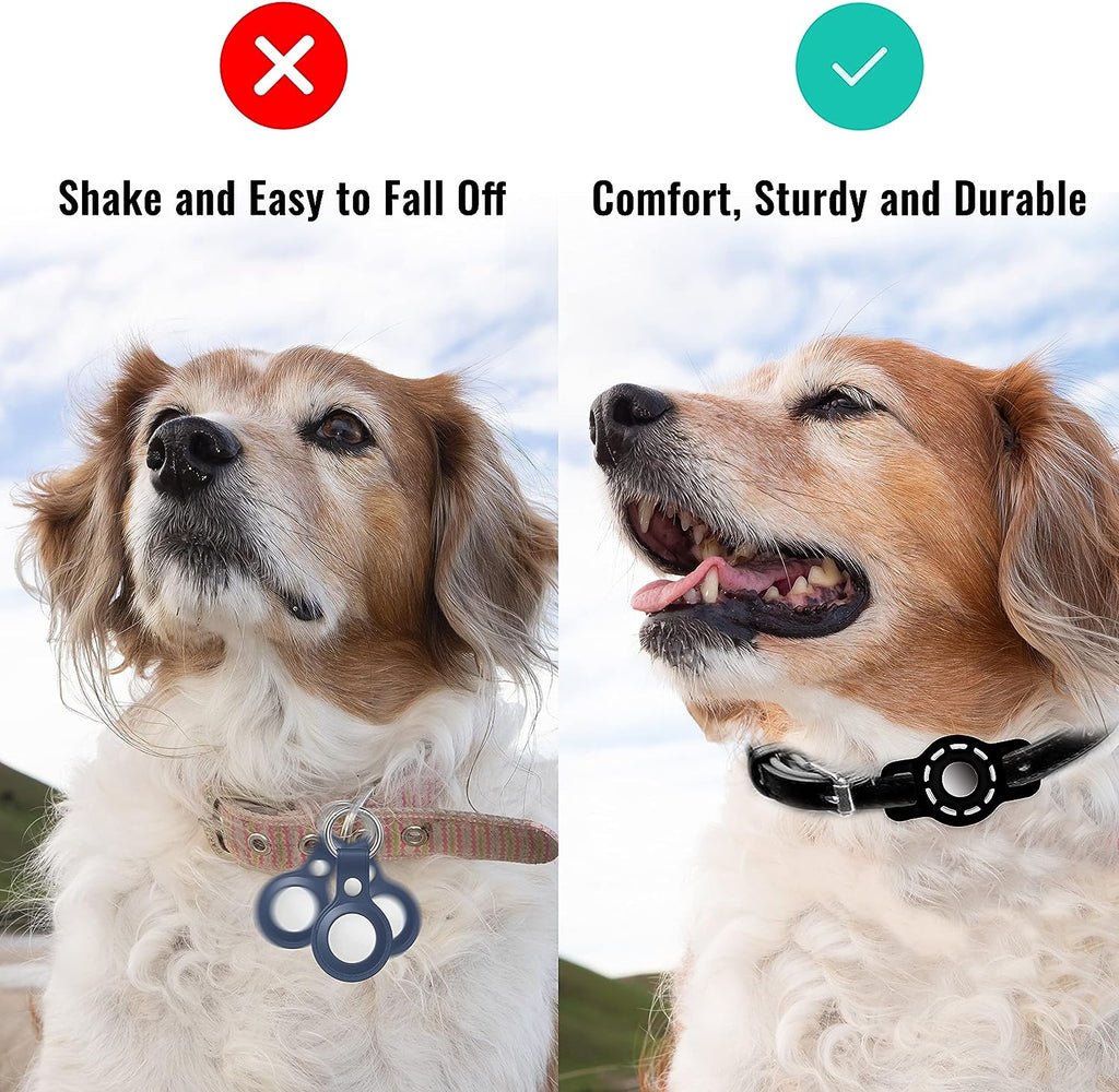 Apple AirTag Cat Collar Holder - 2 Pack for Cats and Small Dogs, Includes Protective Cases