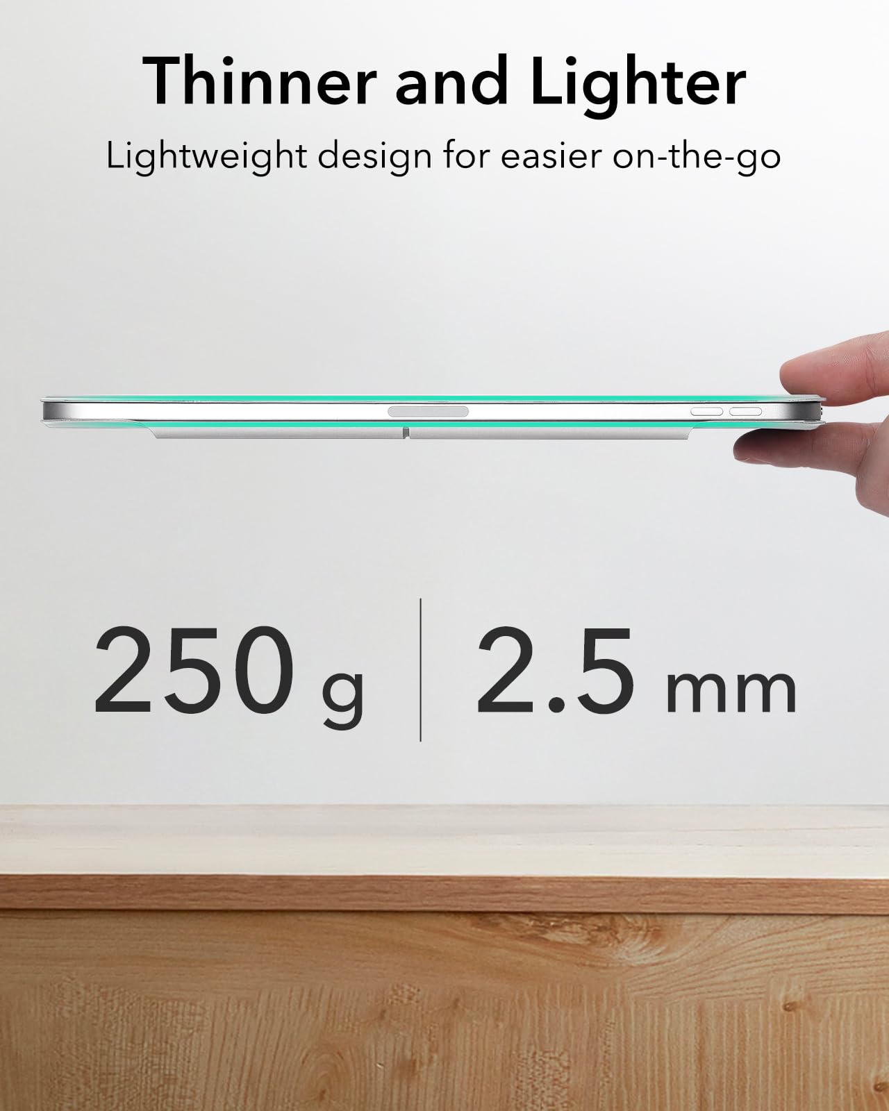 ESR for iPad Air 11 Inch Case M3/M2, iPad Air 7th/6th/5th/4th Gen (2025/2024/2022/2020), Powerful Magnetic Attachment, Slim Trifold Stand, Supports Pencil Pro&Pencil(USB-C), Durable Protection, Black