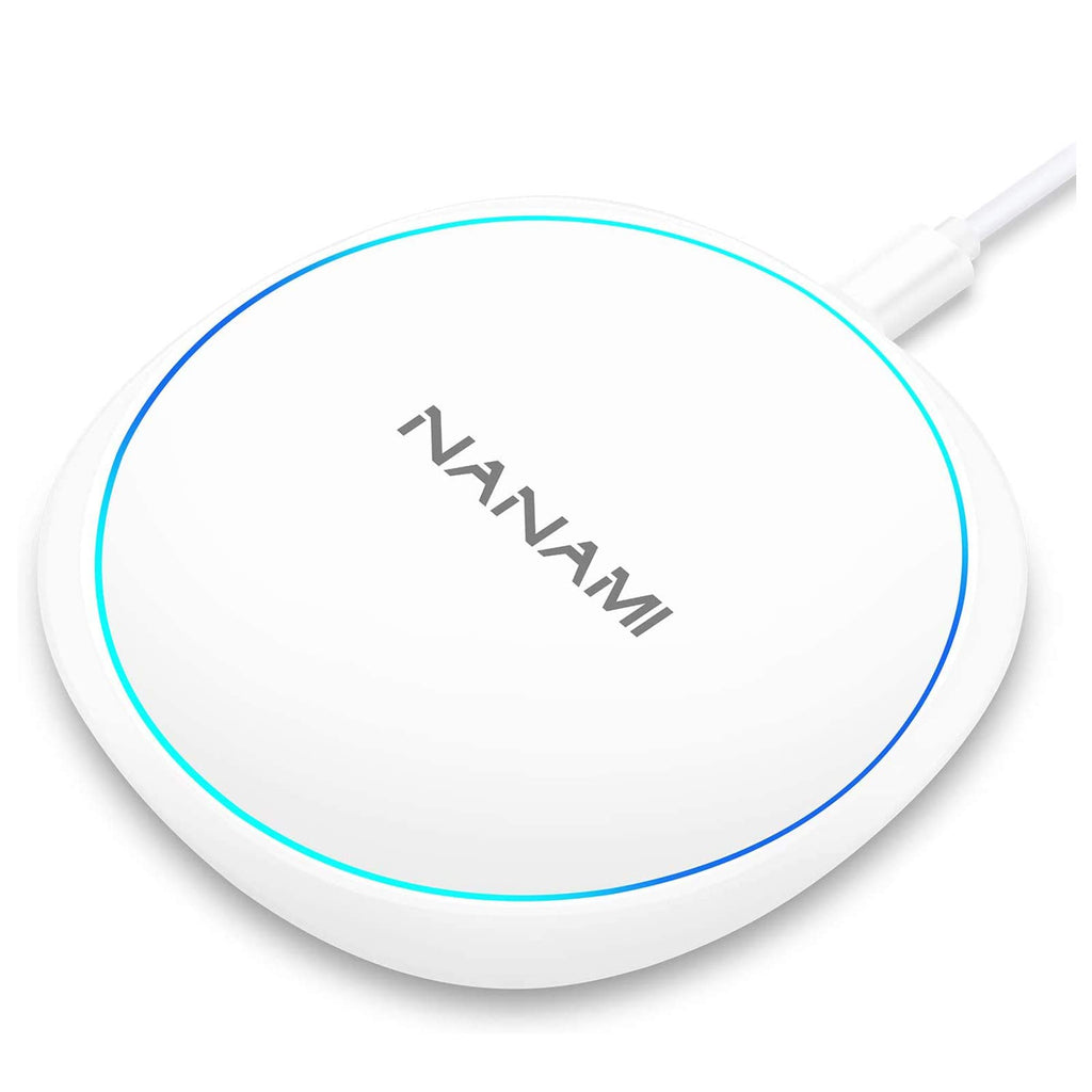 Fast Wireless Charger, NANAMI 15W Max Qi Charging Pad for iPhone 17/16/15 Pro Max/14/13/12 Mini/11/XR/XS/X/8, Fast Charge for Samsung Galaxy S25/S24/S23/S22 Ultra/S21/S20 fe/S10,Pixel 6,AirPods Pro/3
