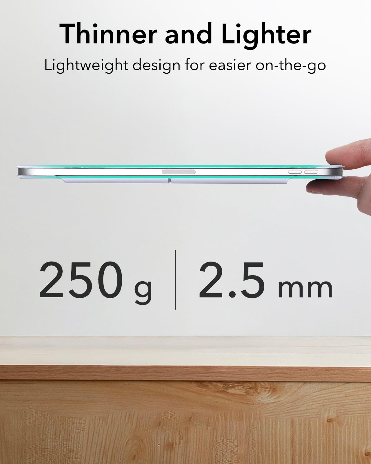 ESR for iPad Air 11 Inch Case M3/M2, iPad Air 7th/6th/5th/4th Gen (2025/2024/2022/2020), Powerful Magnetic Attachment, Slim Trifold Stand, Supports Pencil Pro&Pencil(USB-C), Durable Protection, Black