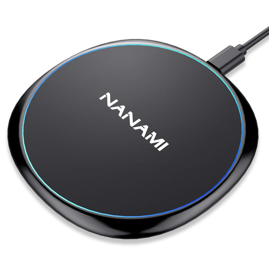 Fast Wireless Charger, NANAMI 15W Max Qi Charging Pad for iPhone 17/16/15 Pro Max/14/13/12 Mini/11/XR/XS/X/8, Fast Charge for Samsung Galaxy S25/S24/S23/S22 Ultra/S21/S20 fe/S10,Pixel 6,AirPods Pro/3