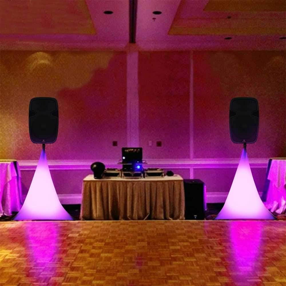 Speaker Stand Cover Tripod Stand Skirt Scrim - 360 Degree White Covers (Set of 2)