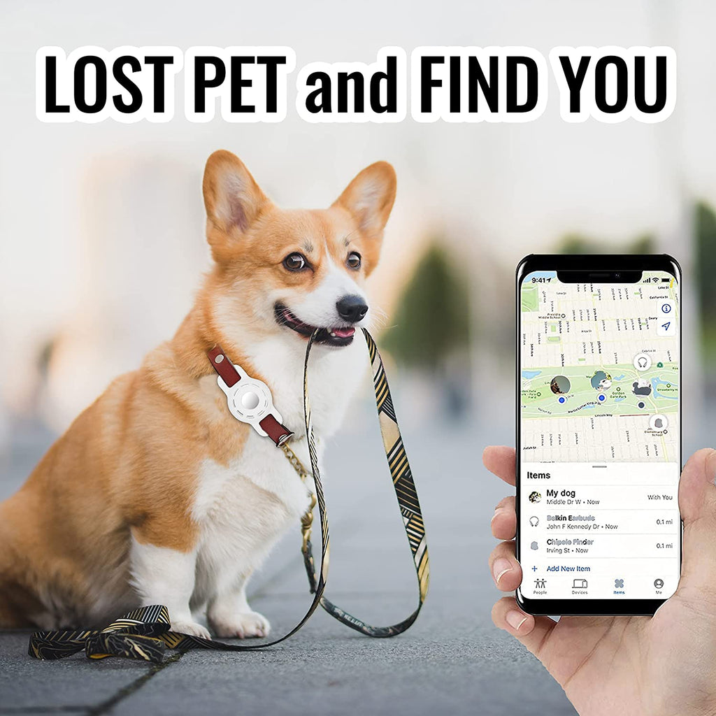 Apple AirTag Cat Collar Holder - 2 Pack for Cats and Small Dogs, Includes Protective Cases