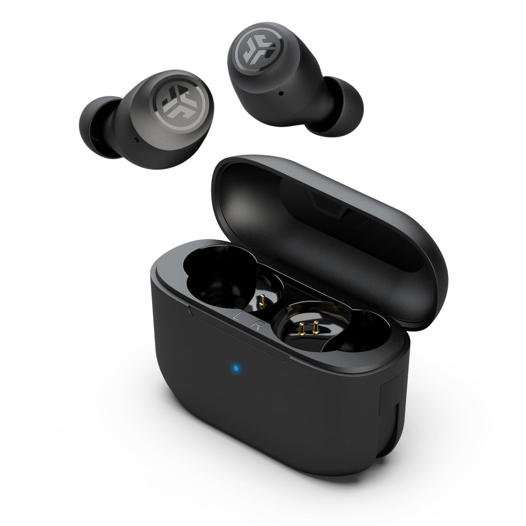 JLab Go Air Pop+ True Wireless Earbuds, in Ear Headphones, Bluetooth Earphones, 35H Playtime Ear Buds, Bluetooth Earbuds with Microphone, USB-C Charging Case, Dual Connect, EQ3 Sound, Light Blue