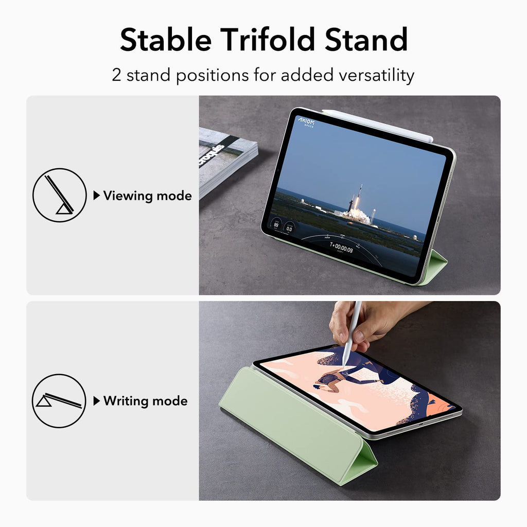 ESR for iPad Air 11 Inch Case M3/M2, iPad Air 7th/6th/5th/4th Gen (2025/2024/2022/2020), Powerful Magnetic Attachment, Slim Trifold Stand, Supports Pencil Pro&Pencil(USB-C), Durable Protection, Black