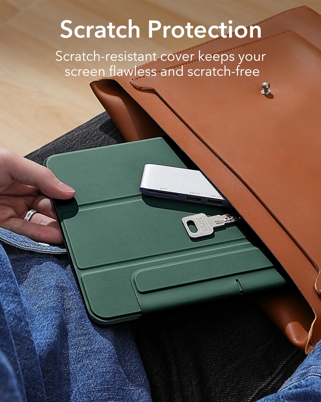 ESR for iPad Air 11 Inch Case M3/M2, iPad Air 7th/6th/5th/4th Gen (2025/2024/2022/2020), Powerful Magnetic Attachment, Slim Trifold Stand, Supports Pencil Pro&Pencil(USB-C), Durable Protection, Black