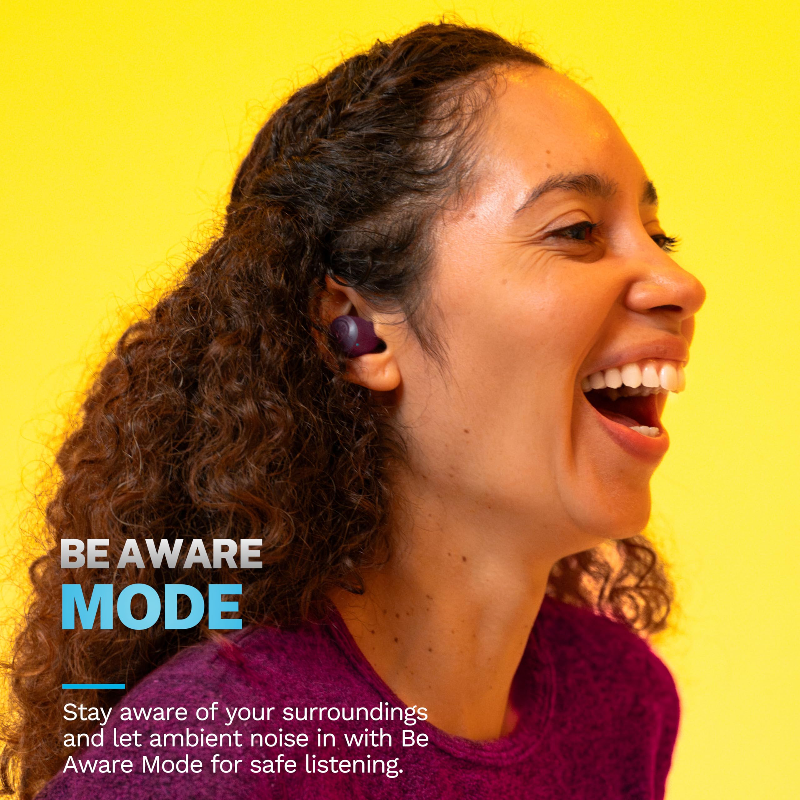 JLab Go Air Pop+ True Wireless Earbuds, in Ear Headphones, Bluetooth Earphones, 35H Playtime Ear Buds, Bluetooth Earbuds with Microphone, USB-C Charging Case, Dual Connect, EQ3 Sound, Light Blue