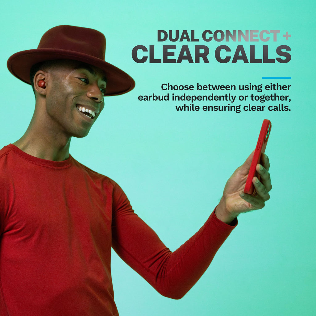 JLab Go Air Pop+ True Wireless Earbuds, in Ear Headphones, Bluetooth Earphones, 35H Playtime Ear Buds, Bluetooth Earbuds with Microphone, USB-C Charging Case, Dual Connect, EQ3 Sound, Light Blue