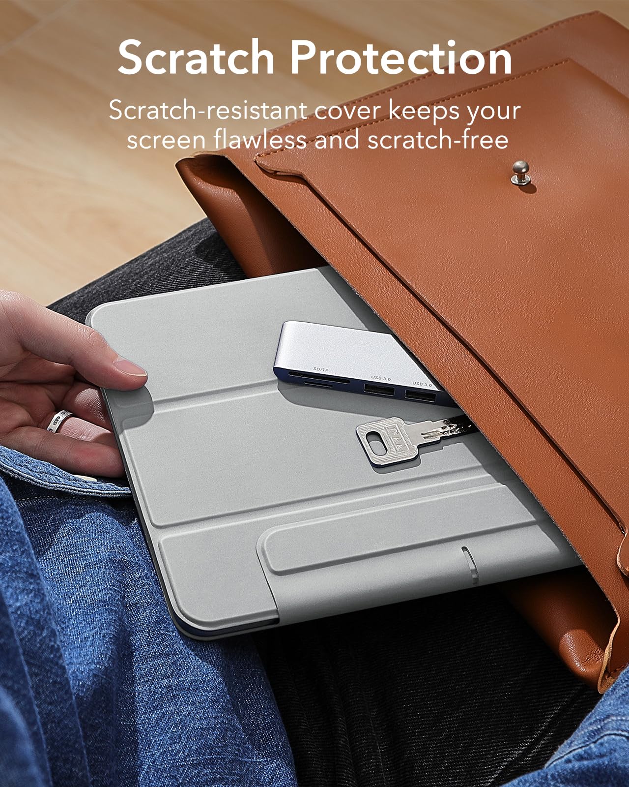 ESR for iPad Air 11 Inch Case M3/M2, iPad Air 7th/6th/5th/4th Gen (2025/2024/2022/2020), Powerful Magnetic Attachment, Slim Trifold Stand, Supports Pencil Pro&Pencil(USB-C), Durable Protection, Black