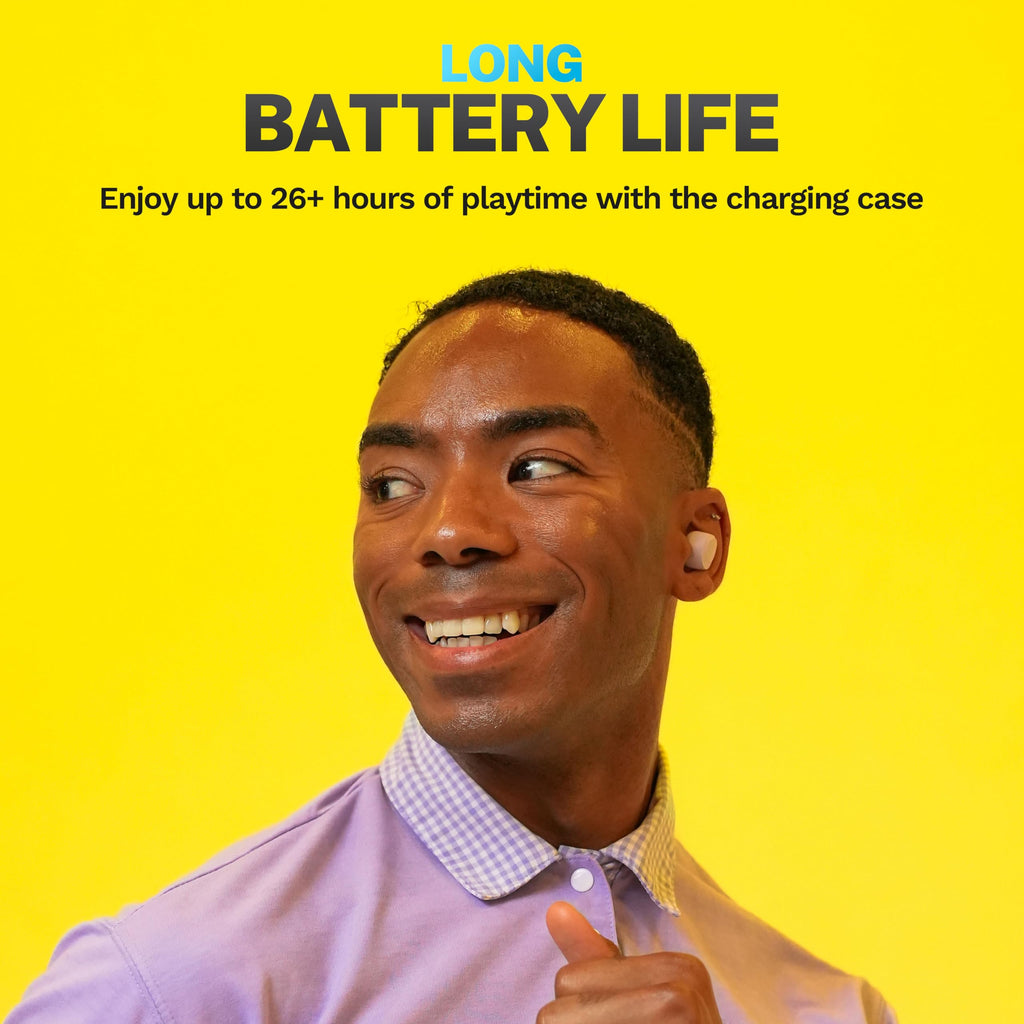 JLab Go Air Pop+ True Wireless Earbuds, in Ear Headphones, Bluetooth Earphones, 35H Playtime Ear Buds, Bluetooth Earbuds with Microphone, USB-C Charging Case, Dual Connect, EQ3 Sound, Light Blue