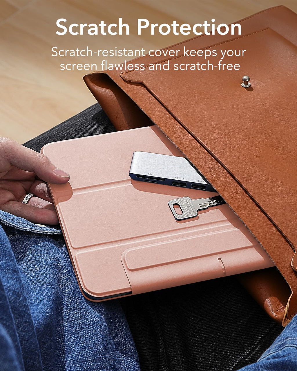 ESR for iPad Air 11 Inch Case M3/M2, iPad Air 7th/6th/5th/4th Gen (2025/2024/2022/2020), Powerful Magnetic Attachment, Slim Trifold Stand, Supports Pencil Pro&Pencil(USB-C), Durable Protection, Black