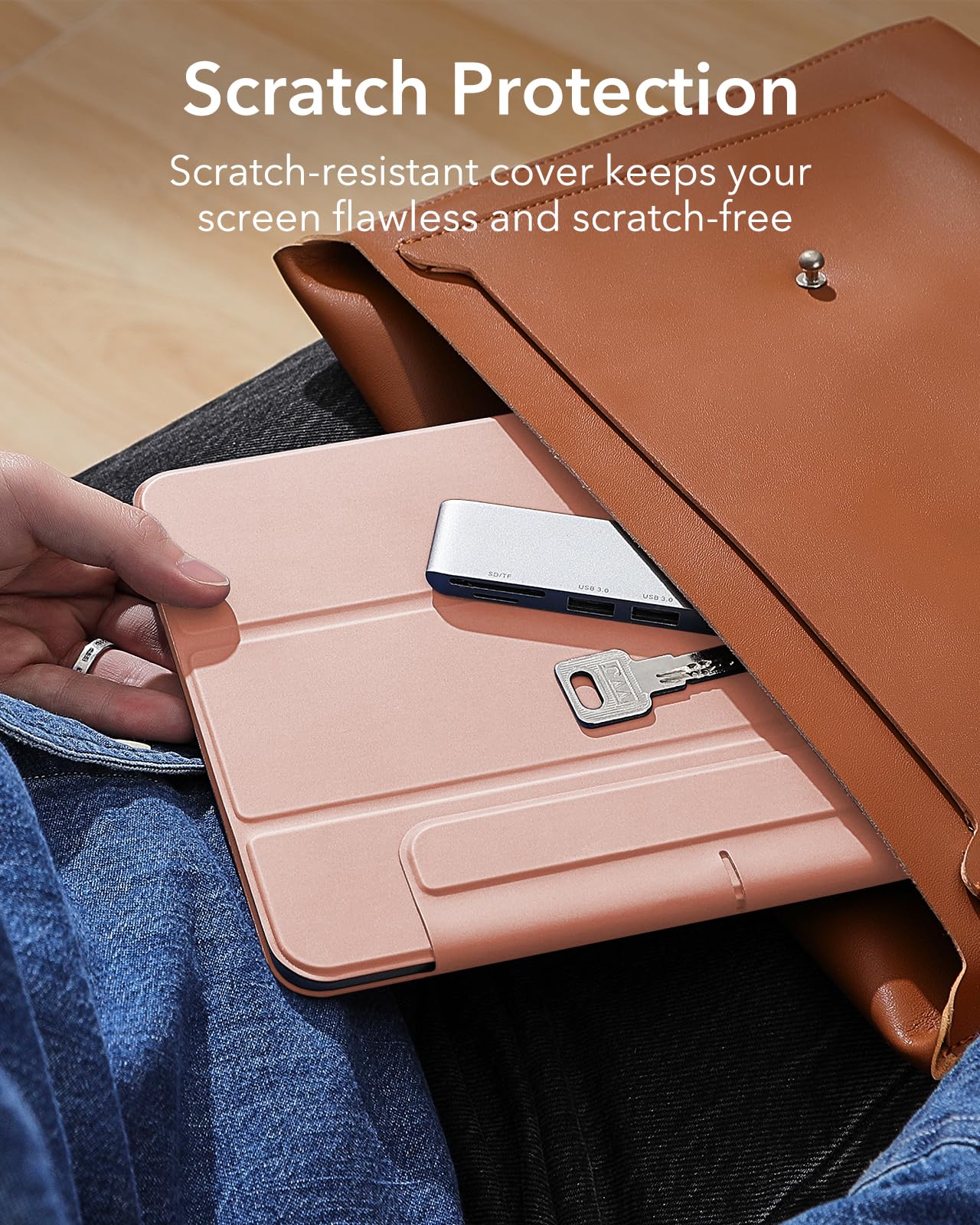 ESR for iPad Air 11 Inch Case M3/M2, iPad Air 7th/6th/5th/4th Gen (2025/2024/2022/2020), Powerful Magnetic Attachment, Slim Trifold Stand, Supports Pencil Pro&Pencil(USB-C), Durable Protection, Black