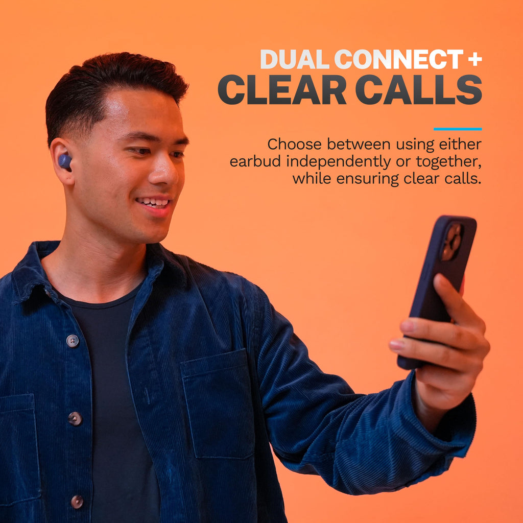 JLab Go Air Pop+ True Wireless Earbuds, in Ear Headphones, Bluetooth Earphones, 35H Playtime Ear Buds, Bluetooth Earbuds with Microphone, USB-C Charging Case, Dual Connect, EQ3 Sound, Light Blue