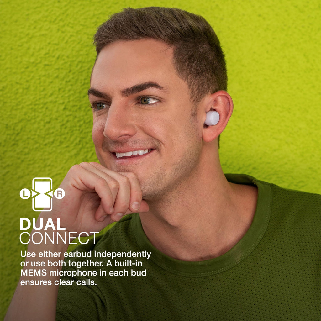 JLab Go Air Pop+ True Wireless Earbuds, in Ear Headphones, Bluetooth Earphones, 35H Playtime Ear Buds, Bluetooth Earbuds with Microphone, USB-C Charging Case, Dual Connect, EQ3 Sound, Light Blue