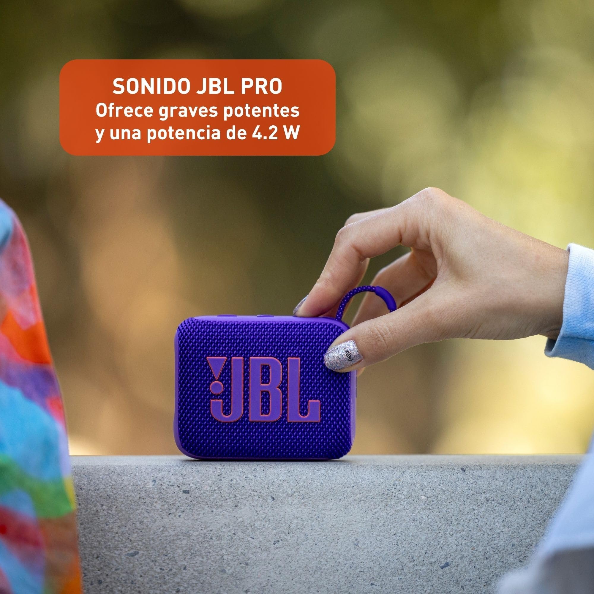 JBL Go 4 - Ultra-Portable, Waterproof and Dustproof Bluetooth Speaker, 7-Hour Built-in Battery, Made in Part with Recycled Materials (Black)