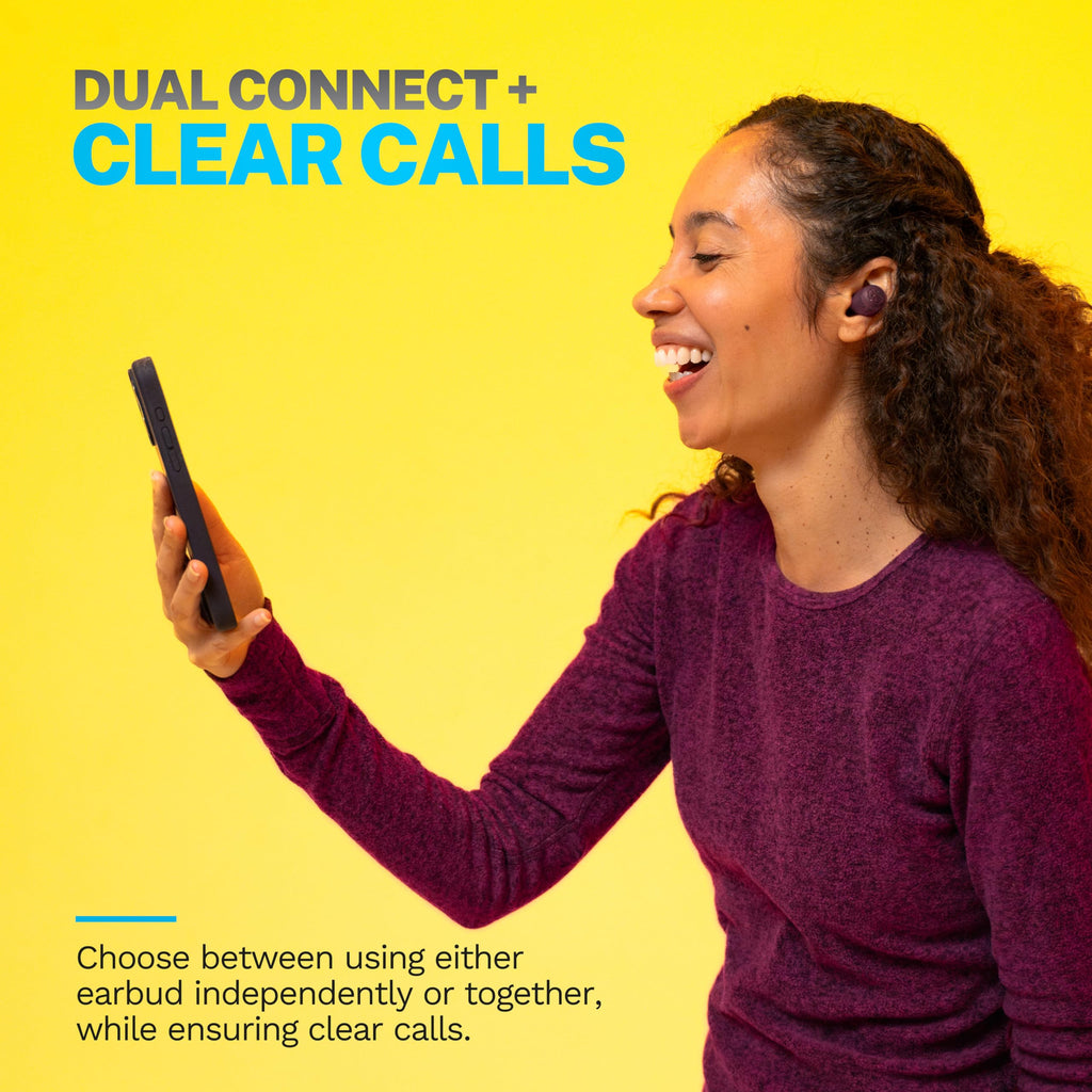 JLab Go Air Pop+ True Wireless Earbuds, in Ear Headphones, Bluetooth Earphones, 35H Playtime Ear Buds, Bluetooth Earbuds with Microphone, USB-C Charging Case, Dual Connect, EQ3 Sound, Light Blue