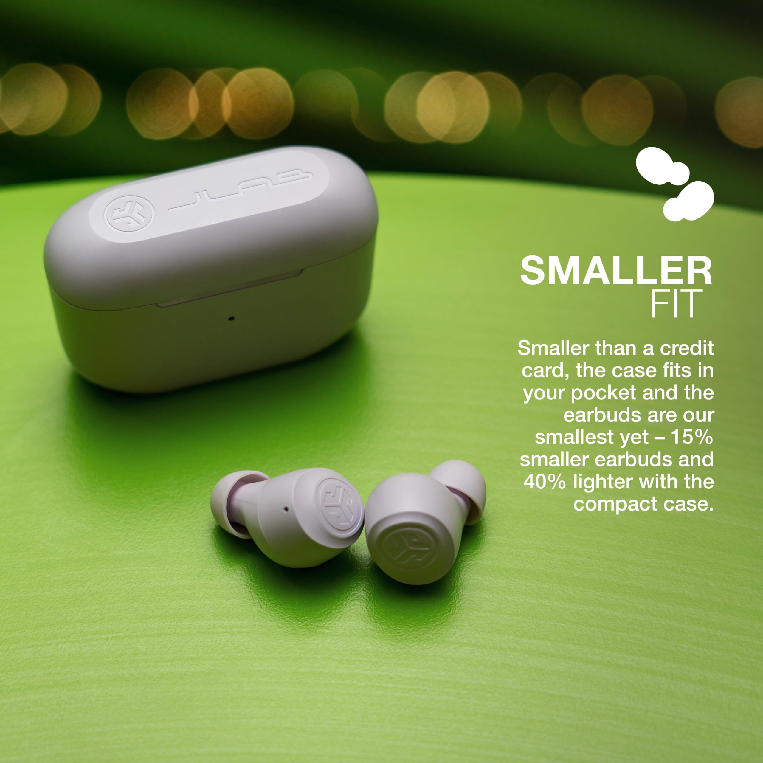 JLab Go Air Pop+ True Wireless Earbuds, in Ear Headphones, Bluetooth Earphones, 35H Playtime Ear Buds, Bluetooth Earbuds with Microphone, USB-C Charging Case, Dual Connect, EQ3 Sound, Light Blue