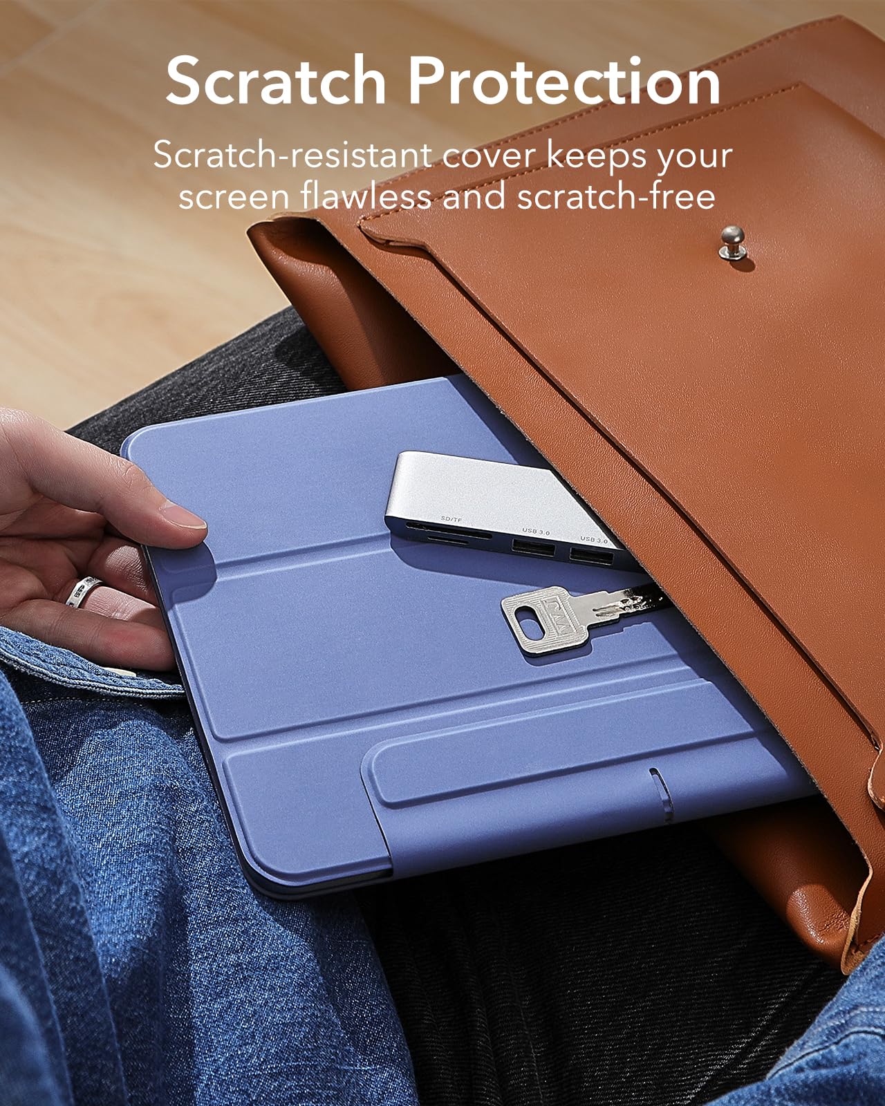 ESR for iPad Air 11 Inch Case M3/M2, iPad Air 7th/6th/5th/4th Gen (2025/2024/2022/2020), Powerful Magnetic Attachment, Slim Trifold Stand, Supports Pencil Pro&Pencil(USB-C), Durable Protection, Black