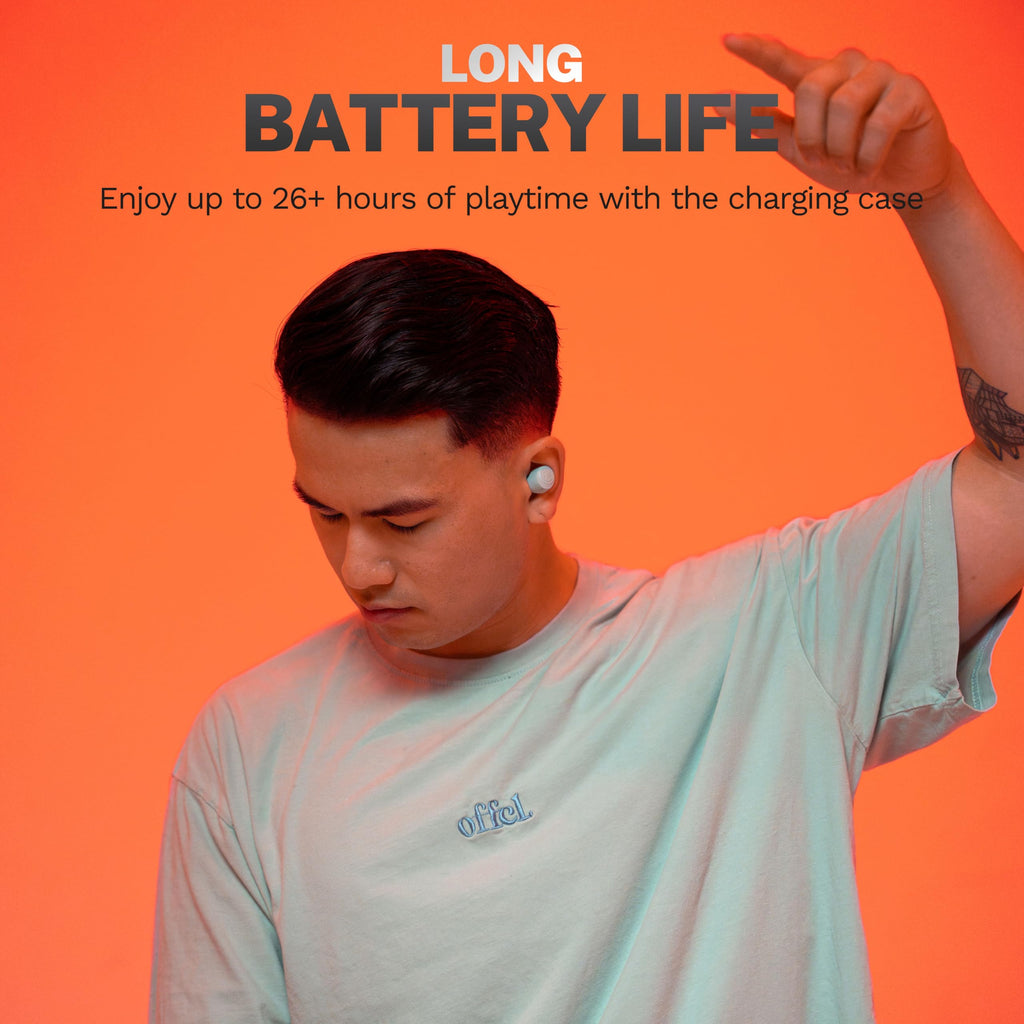 JLab Go Air Pop+ True Wireless Earbuds, in Ear Headphones, Bluetooth Earphones, 35H Playtime Ear Buds, Bluetooth Earbuds with Microphone, USB-C Charging Case, Dual Connect, EQ3 Sound, Light Blue