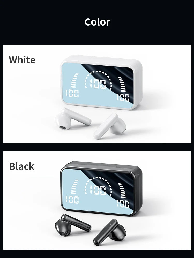 #S2 TWS Wireless Bluetooth Headset with Charge Box Noise Cancelling LED Earbuds with Mic Wireless Headphones Bluetooth Earphones