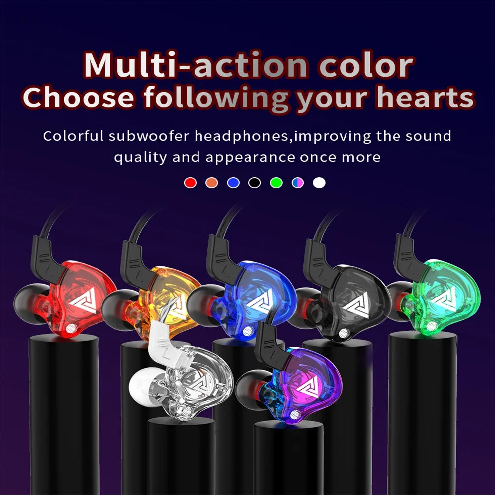 Newest QKZ AK6 Series 3.5mm In-Ear Earphone with Box Game Headset HIFI Bass Noise Cancelling Earbuds With Mic
