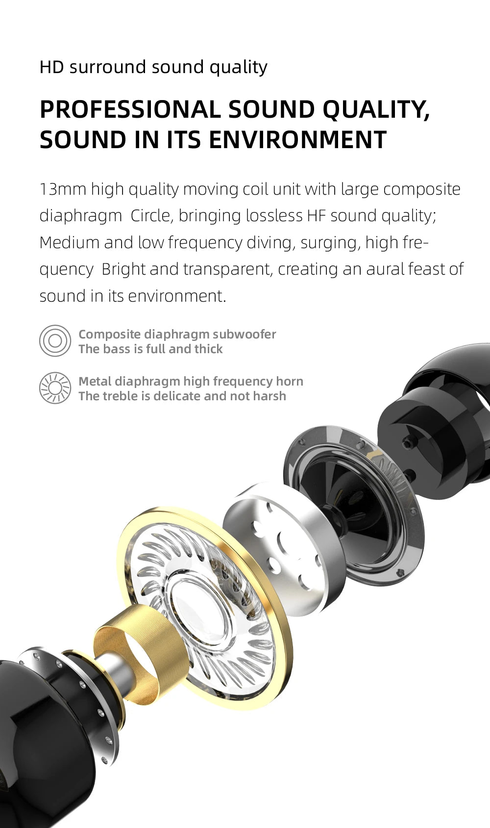 Bluetooth 5.2 Business Wireless Headphone Ear-Hook Mini HIFI Bass Noise Cancelling Earphone With Mic Earbuds Sport Game Headset