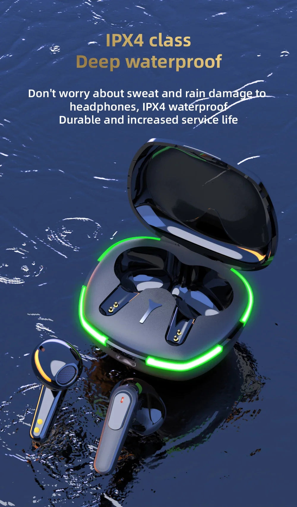 Wireless Bluetooth Headphones Dazzling Breath Light Noise Reduction Esports Wireless Headphones For Game  Music Headphones