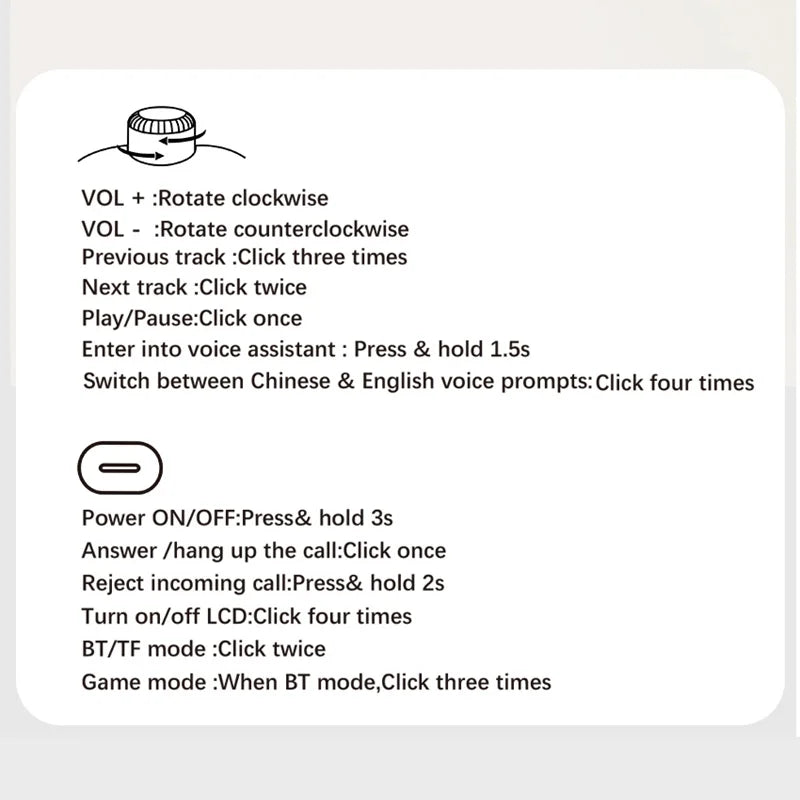 Wireless Bluetooth Headset with RGB Digital Display Screen Card Reader Headset Long Battery life High-fidelity Earphones