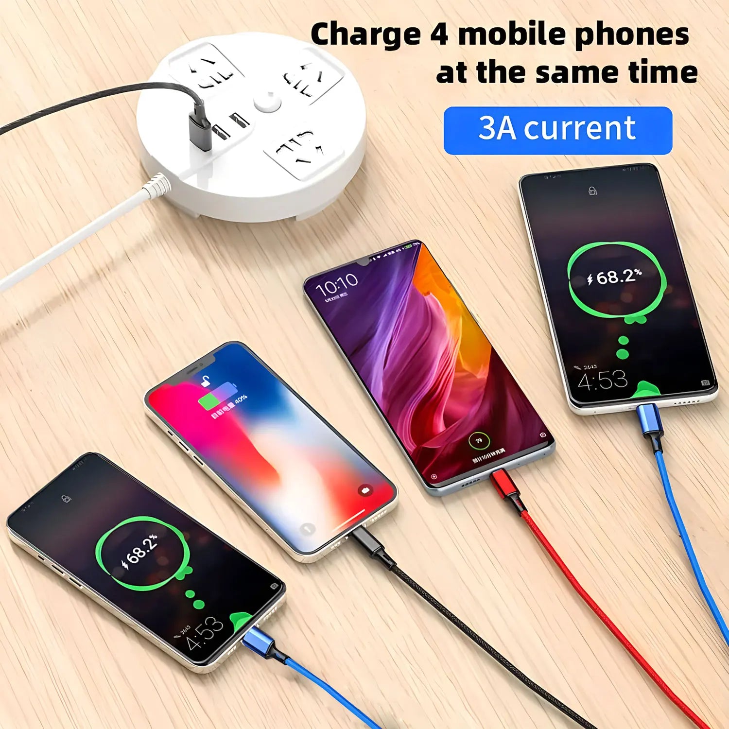4 in 1 Multi Charger Cable For iPhone 15 14 13Pro Max Mini 3 in 1 Micro USB Type C Fast Charging Cable for Android iPhone Huawei