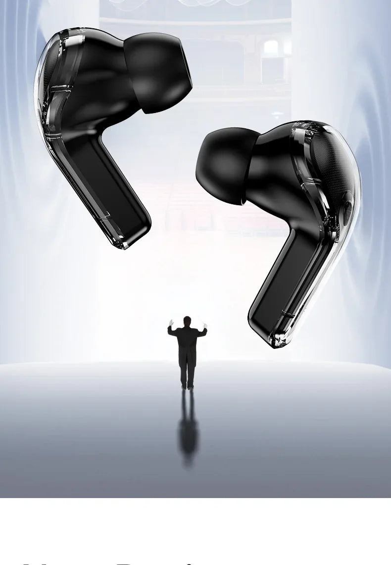 True Wireless Bluetooth Earbuds 5.4 Earphones ANC Noise Reduction Stereo Bass HD Mic Gamer Headset with LED Touch Screen Control