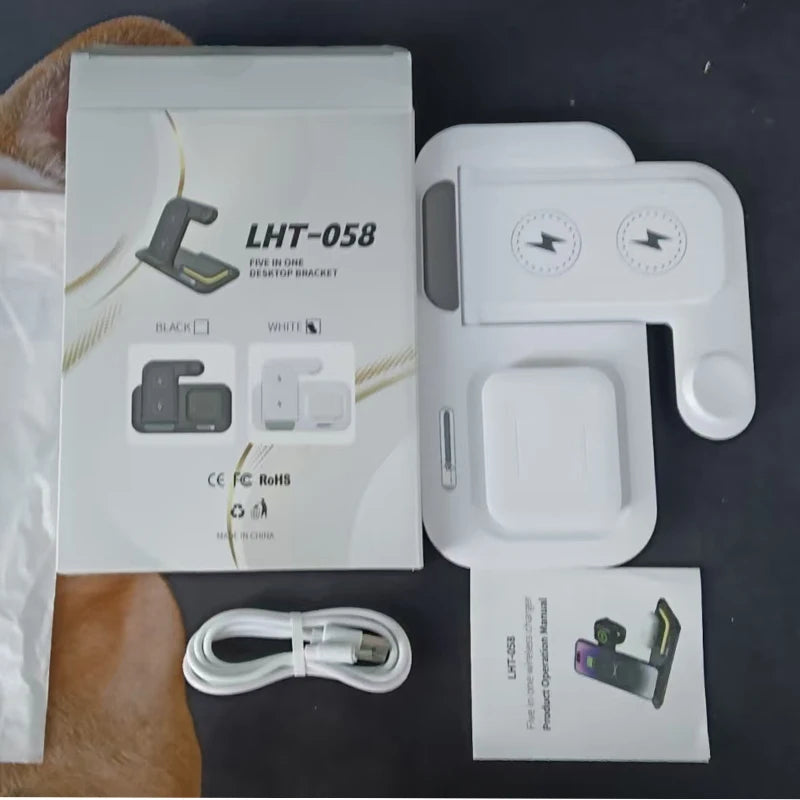 New 30W Charger Fast Smart Charging Multi Wireless 3 in 1 Foldable Wireless Charger Dock for iphone 17 16 15 14 Pro Max