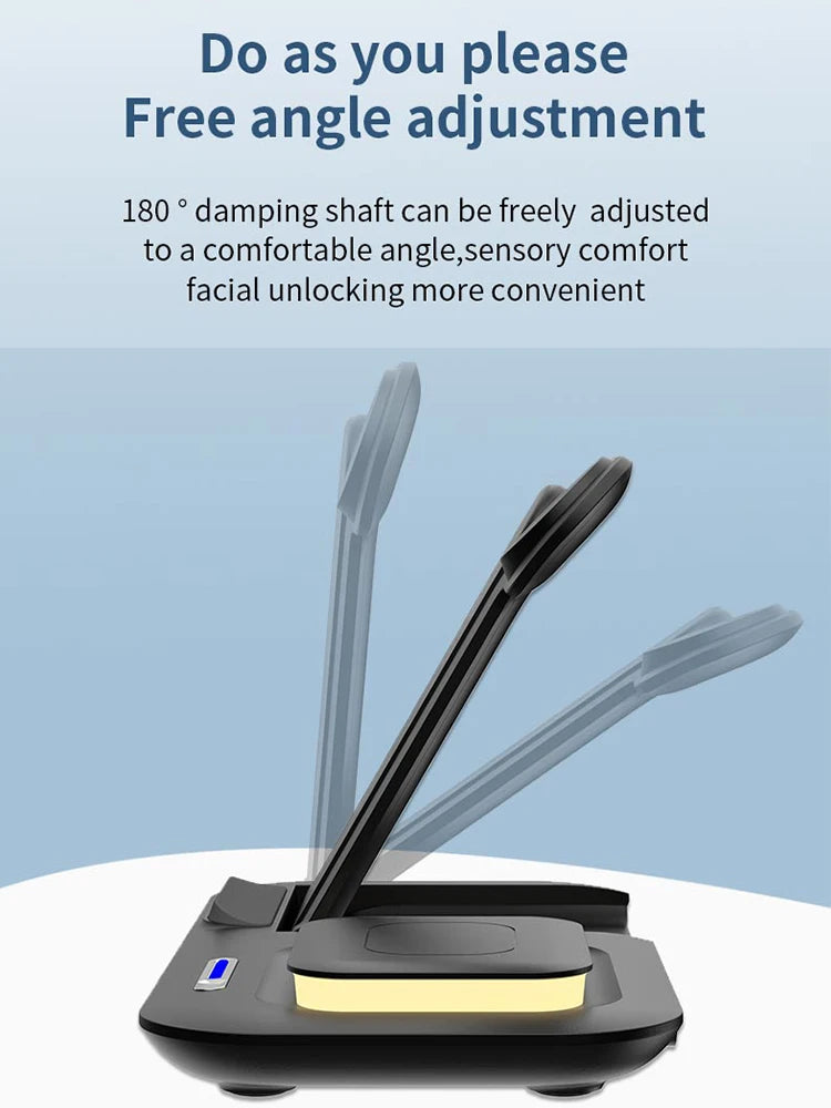 New 30W Charger Fast Smart Charging Multi Wireless 3 in 1 Foldable Wireless Charger Dock for iphone 17 16 15 14 Pro Max