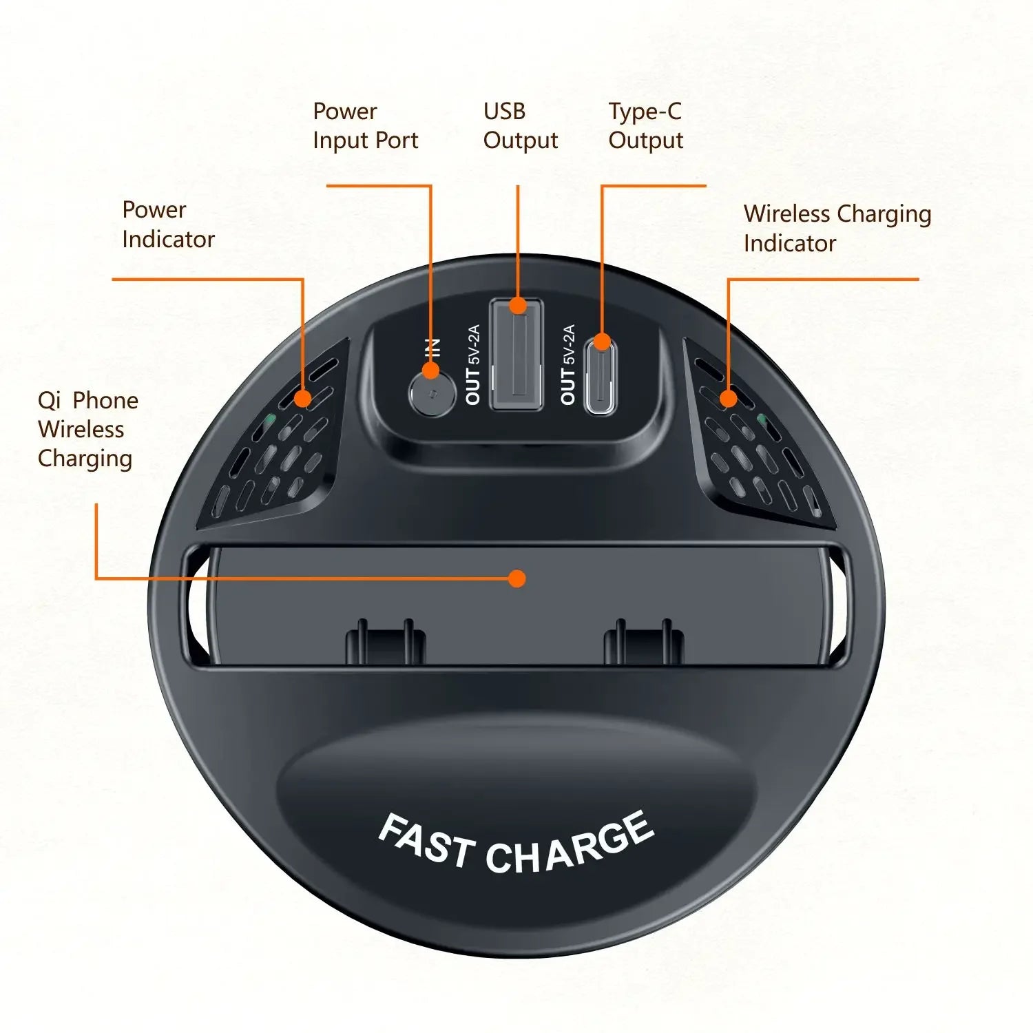 3in1 fast charging car charger 120w retractable cable and 2 USB ports