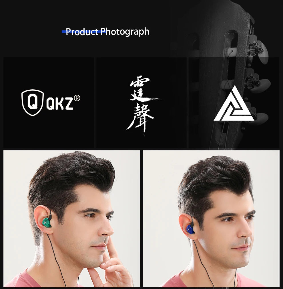 Newest QKZ AK6 Series 3.5mm In-Ear Earphone with Box Game Headset HIFI Bass Noise Cancelling Earbuds With Mic
