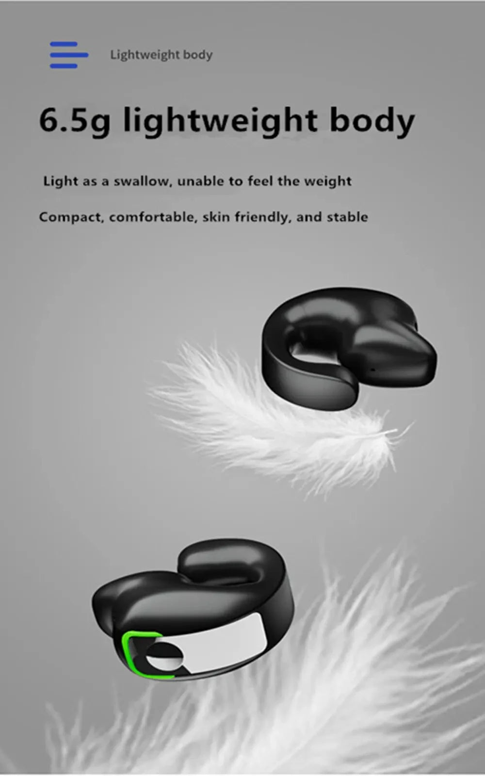 Bluetooth Earphone Clip On Monaural Inear Motion Stereo Bone Conduction Gd28 Business Wireless Earphone Mini Monaural Tws Waterp