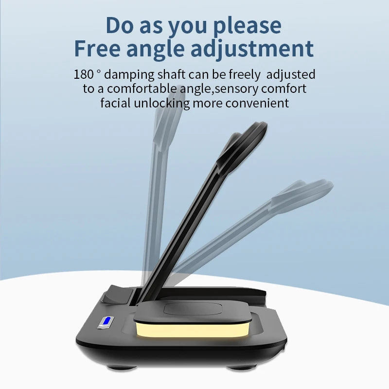 New 30W Charger Fast Smart Charging Multi Wireless 3 in 1 Foldable Wireless Charger Dock for iphone 17 16 15 14 Pro Max