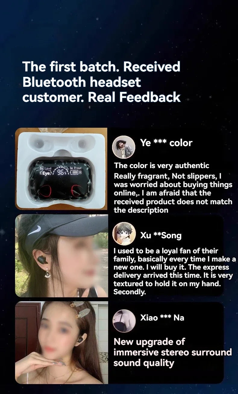 M10 Wireless Headphones TWS Bluetooth Touch Control Earphones Sport Earbuds Hifi Stereo Gaming Headset With Mic For smartphone