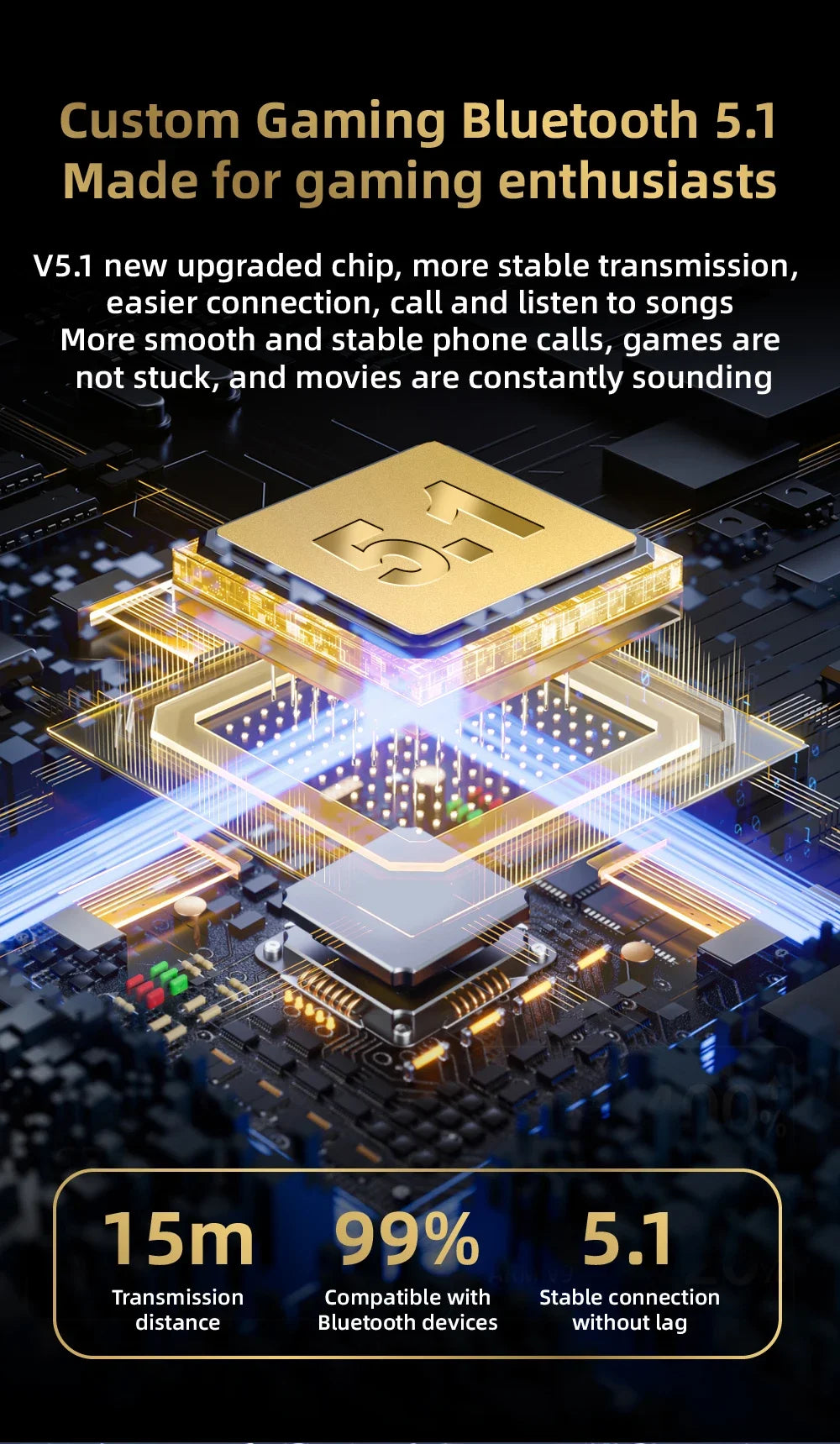 Wireless Bluetooth Headphones Dazzling Breath Light Noise Reduction Esports Wireless Headphones For Game  Music Headphones