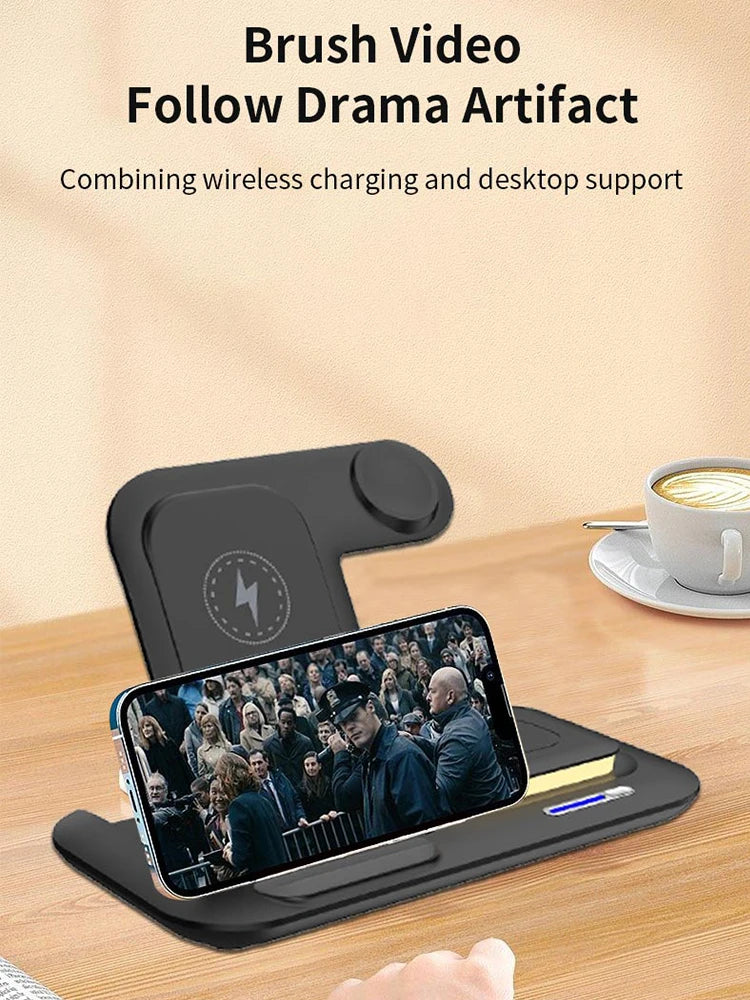New 30W Charger Fast Smart Charging Multi Wireless 3 in 1 Foldable Wireless Charger Dock for iphone 17 16 15 14 Pro Max
