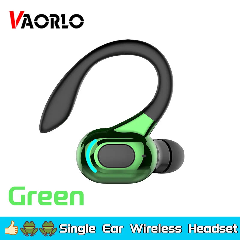 Bluetooth 5.2 Business Wireless Headphone Ear-Hook Mini HIFI Bass Noise Cancelling Earphone With Mic Earbuds Sport Game Headset