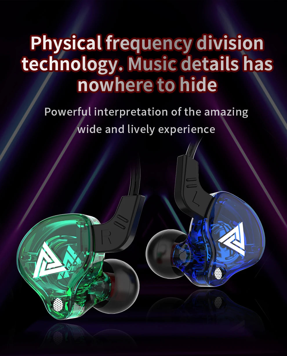 Newest QKZ AK6 Series 3.5mm In-Ear Earphone with Box Game Headset HIFI Bass Noise Cancelling Earbuds With Mic