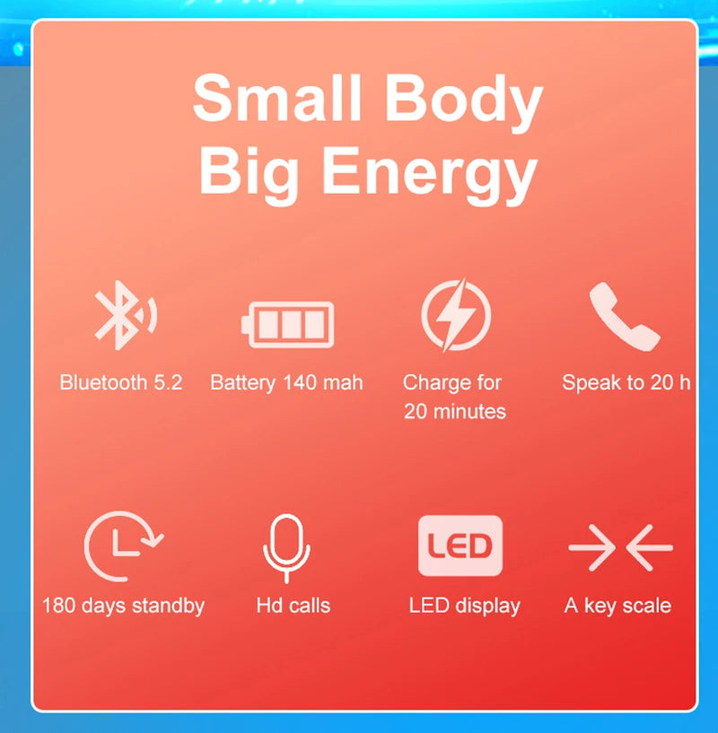 K55 Lavalier Business Bluetooth 5.2 Headphone Talk/Music Time 20 Hours,LED Digital Display,Noice Cancelling Wireless Earphones