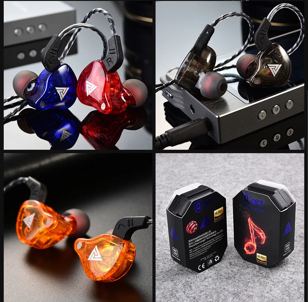 Newest QKZ AK6 Series 3.5mm In-Ear Earphone with Box Game Headset HIFI Bass Noise Cancelling Earbuds With Mic