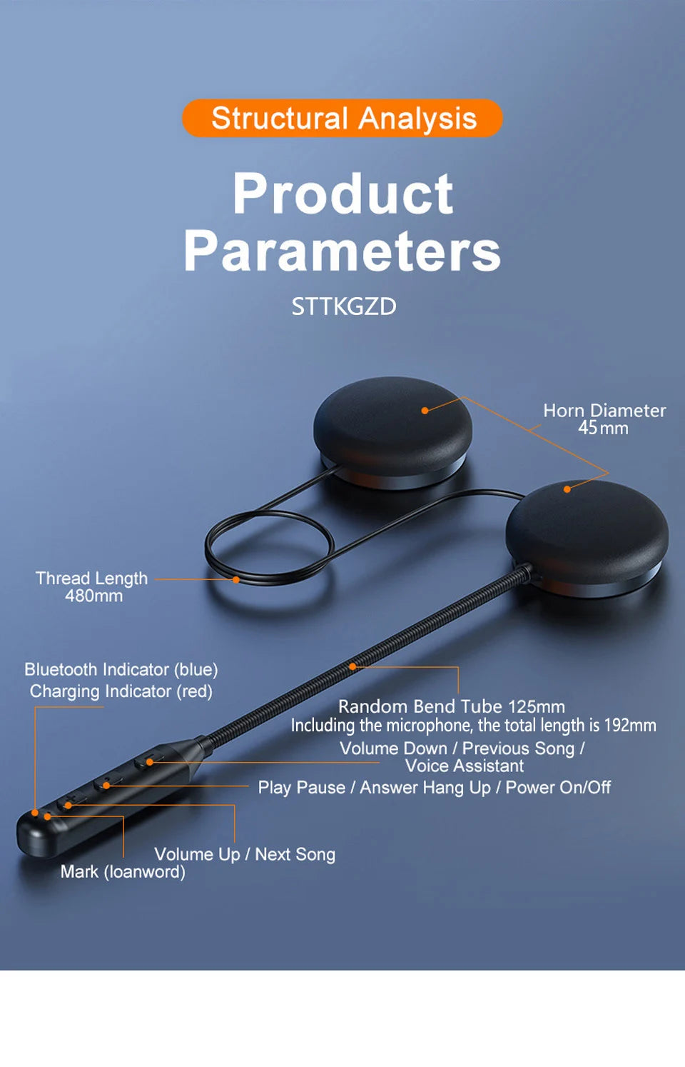 Bluetooth Motorcycle Helmet Headset Wireless Headphones With Microphone Earphone ENC Noise Cancelling Handsfree Talking Driving