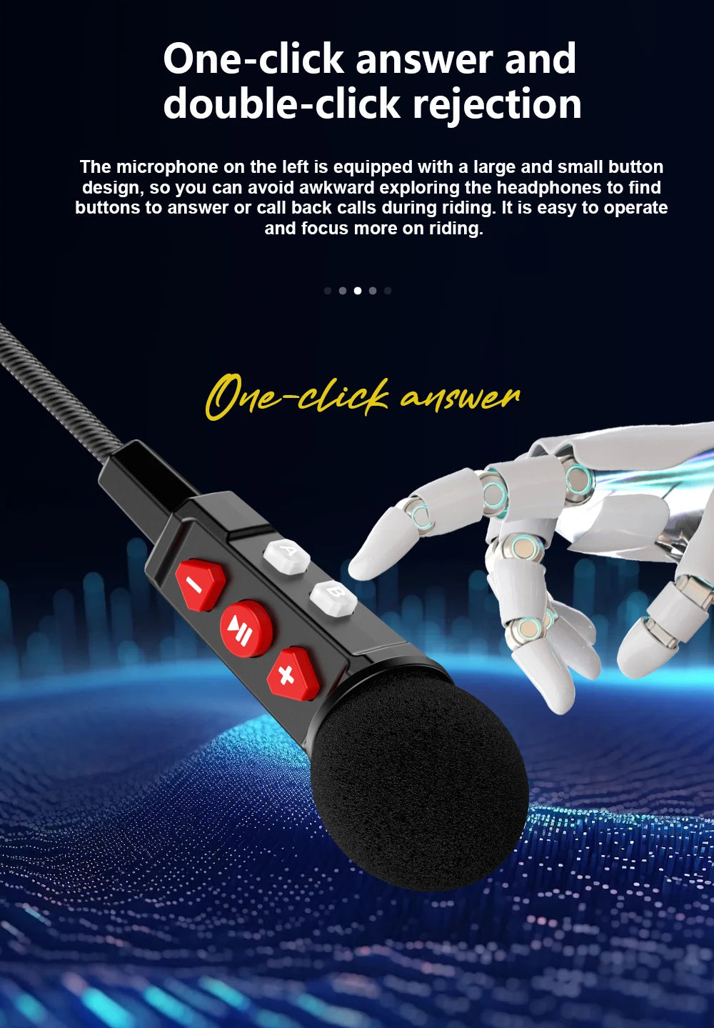 Motorcycle Bluetooth Headset Wireless Stereo Moto Helmet Headphones Music Player Handsfree Earphone with Clip Holder