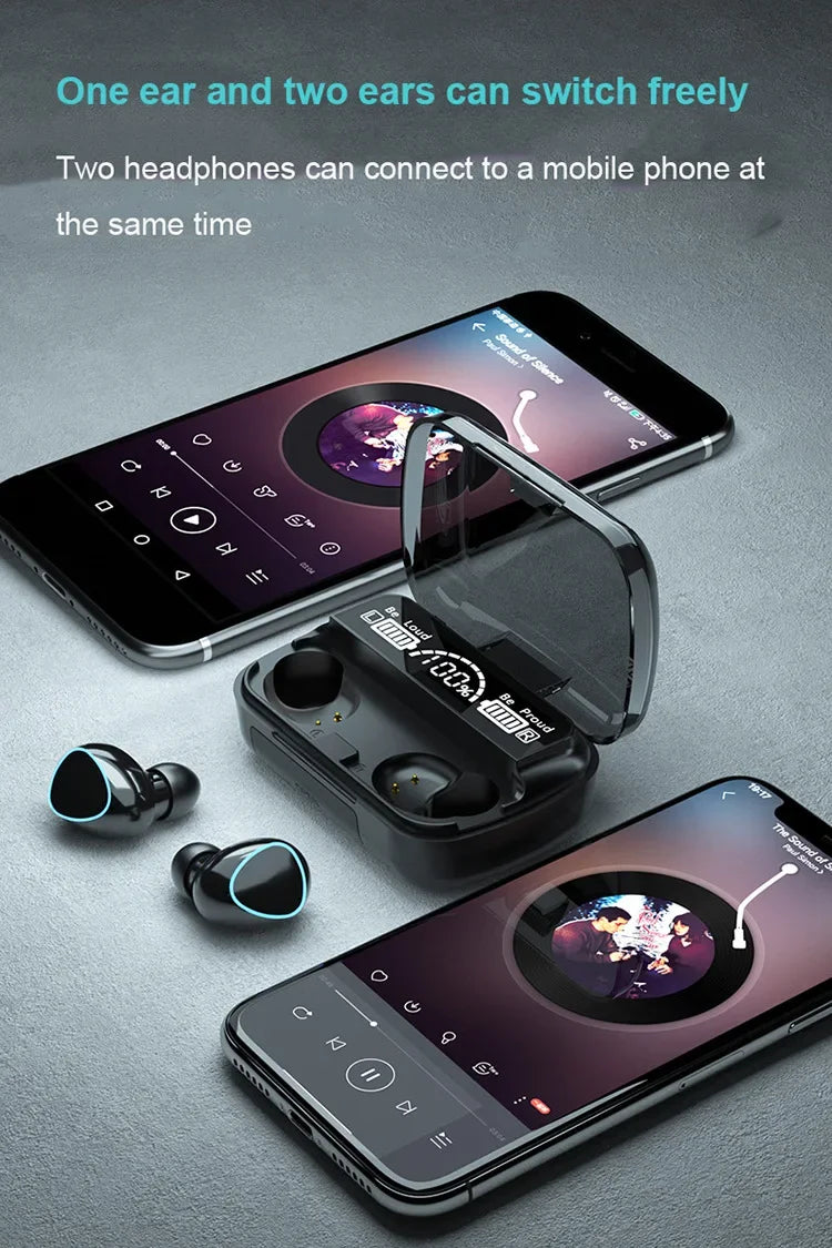 M10 Wireless Headphones TWS Bluetooth Touch Control Earphones Sport Earbuds Hifi Stereo Gaming Headset With Mic For smartphone