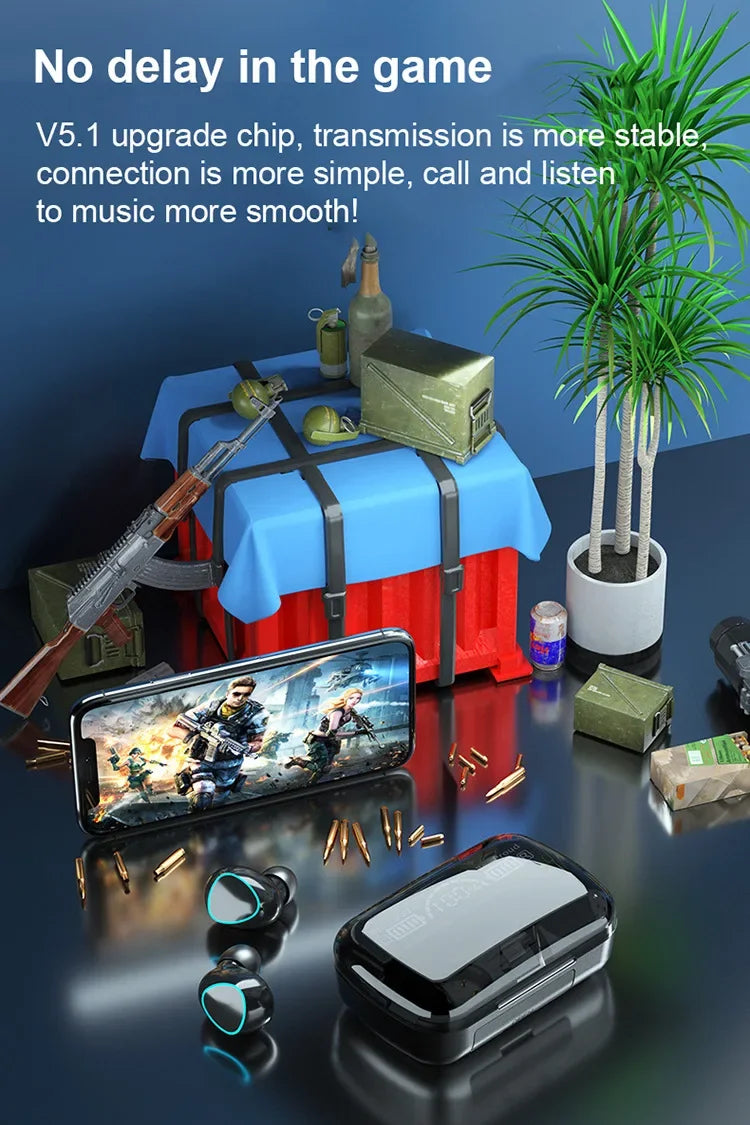 M10 Wireless Headphones TWS Bluetooth Touch Control Earphones Sport Earbuds Hifi Stereo Gaming Headset With Mic For smartphone