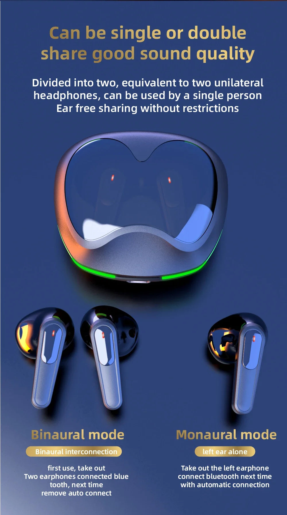 Wireless Bluetooth Headphones Dazzling Breath Light Noise Reduction Esports Wireless Headphones For Game  Music Headphones